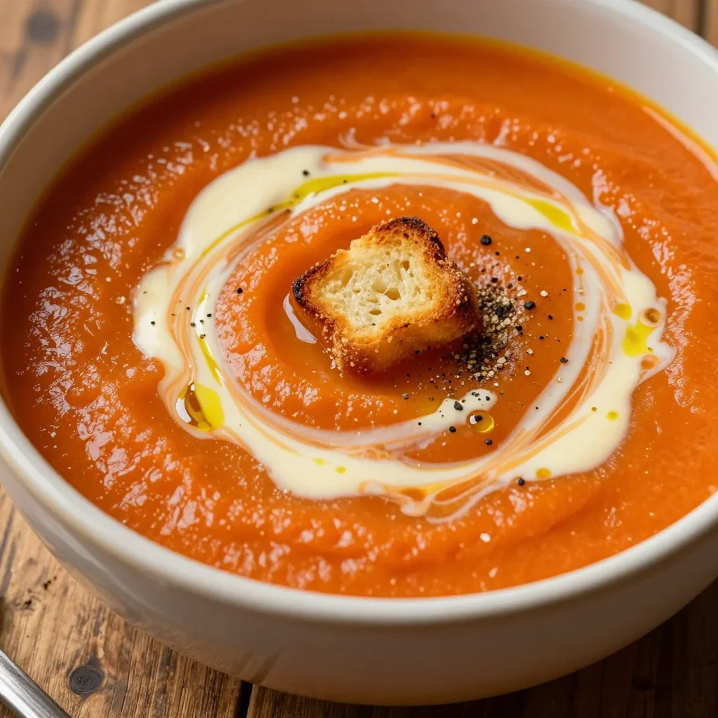 Creamy Roasted Red Pepper and Potato Soup for Reset