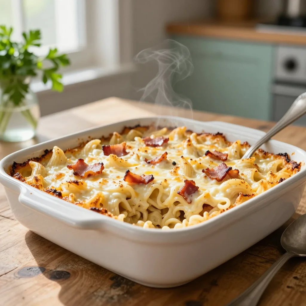 Chicken Bacon Ranch Casserole with Pasta