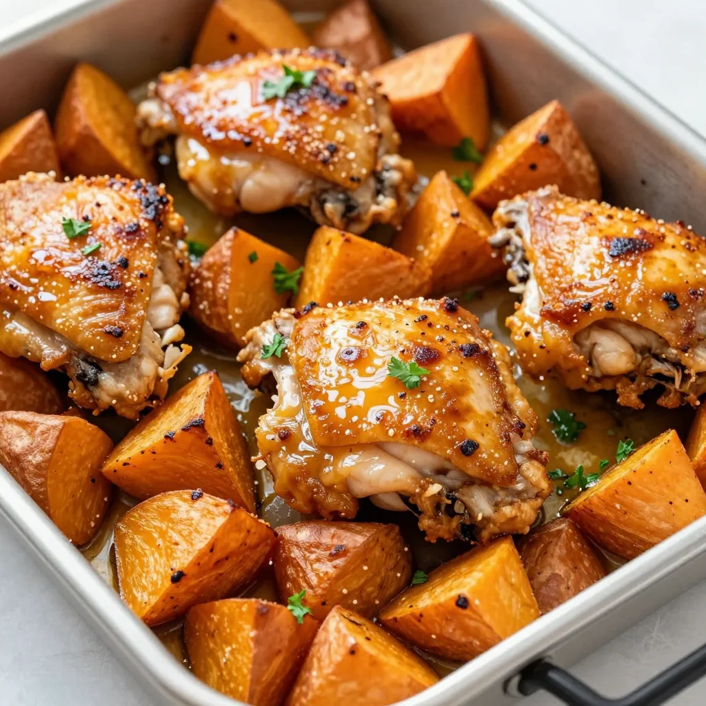 Easy Sheet Pan Chicken and Sweet Potatoes for Kids