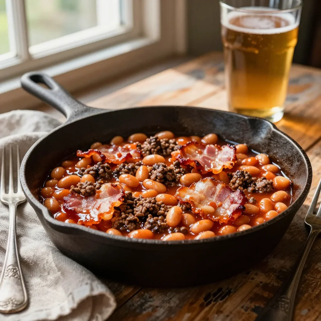 Baked Beans with Ground Beef and Bacon