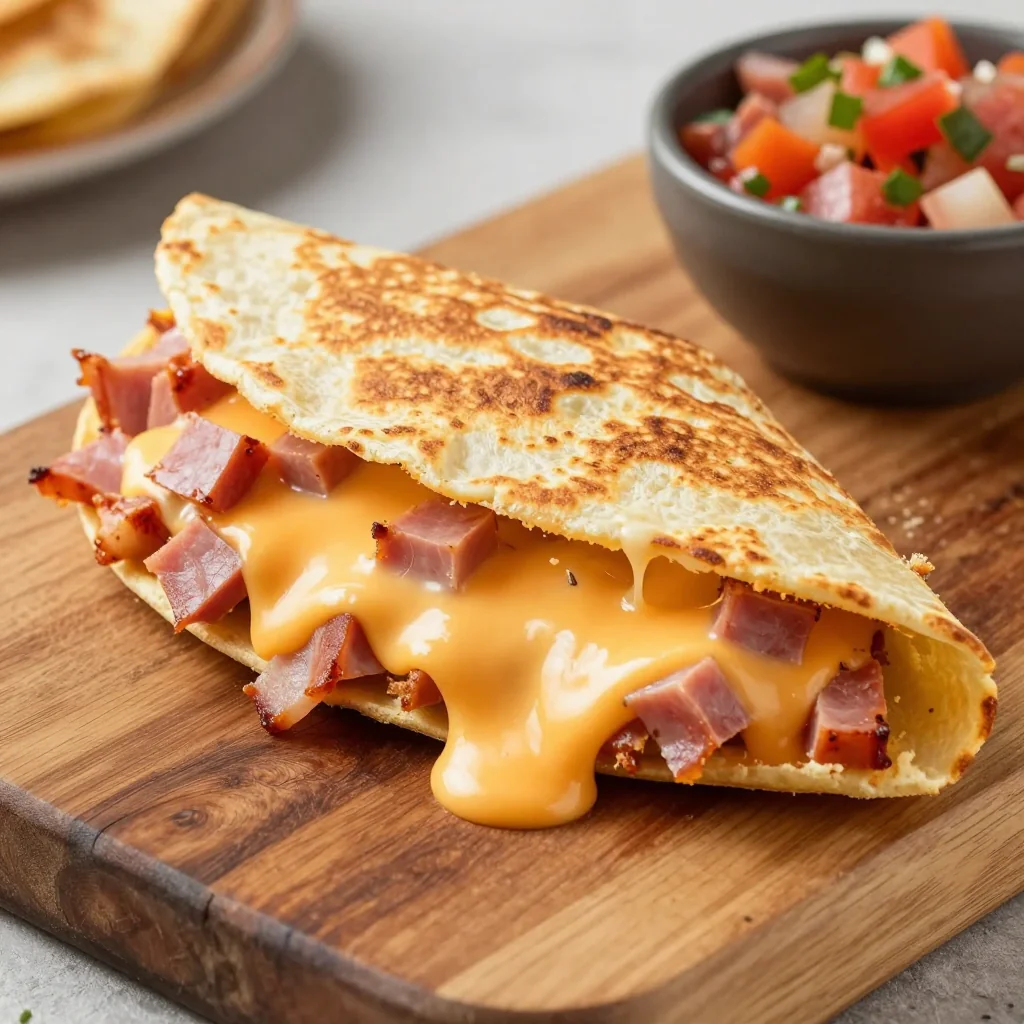 Freezer Prep Breakfast Quesadillas With Ham And Cheese