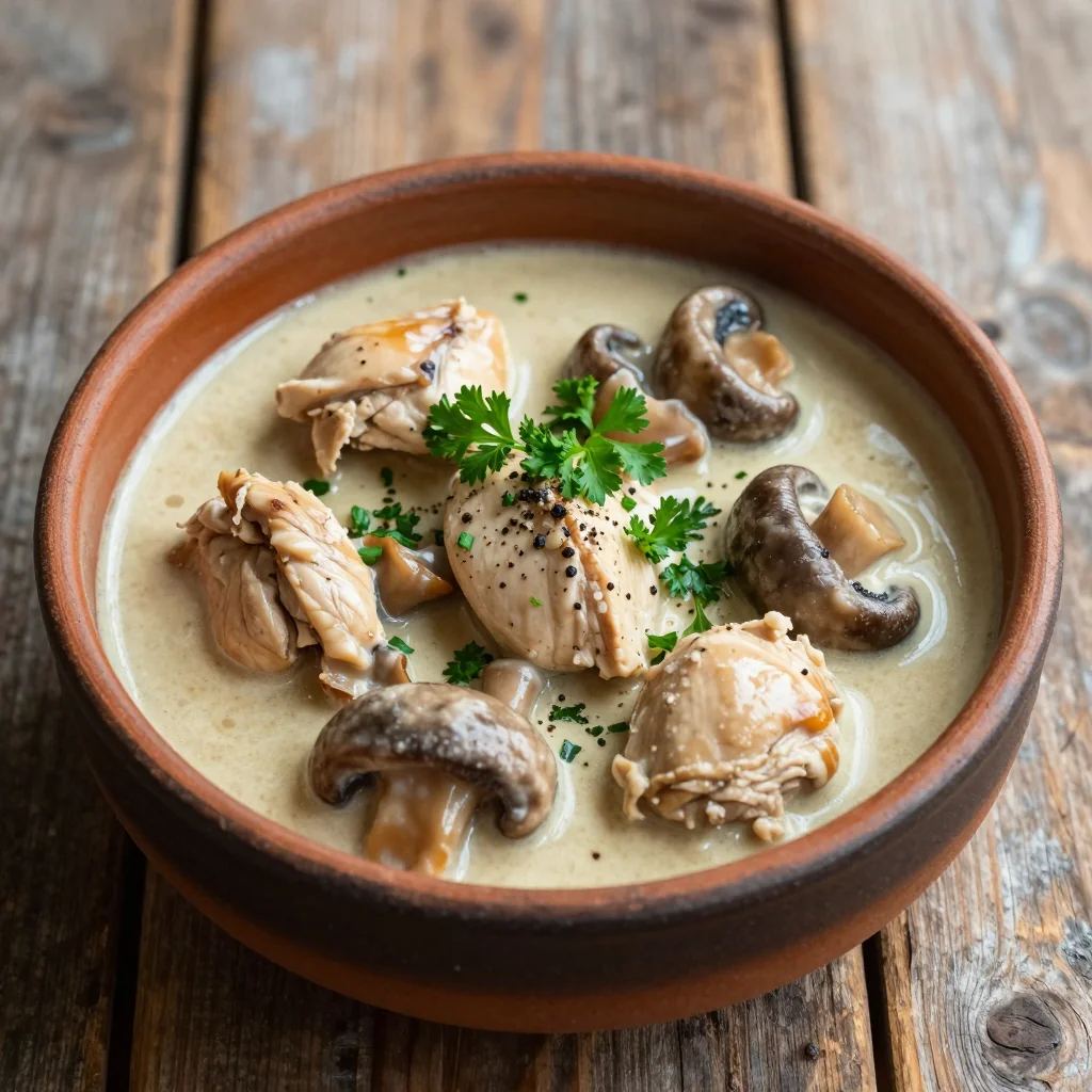 Cozy Creamy Chicken and Mushroom for a Rainy Day