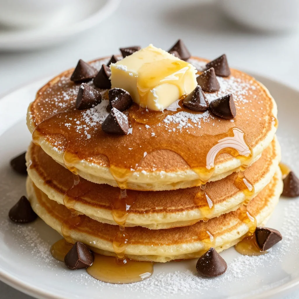 Vegan Chocolate Chip Pancakes For Breakfast