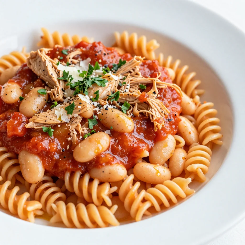 Pantry Pasta With Canned Chicken And White Beans