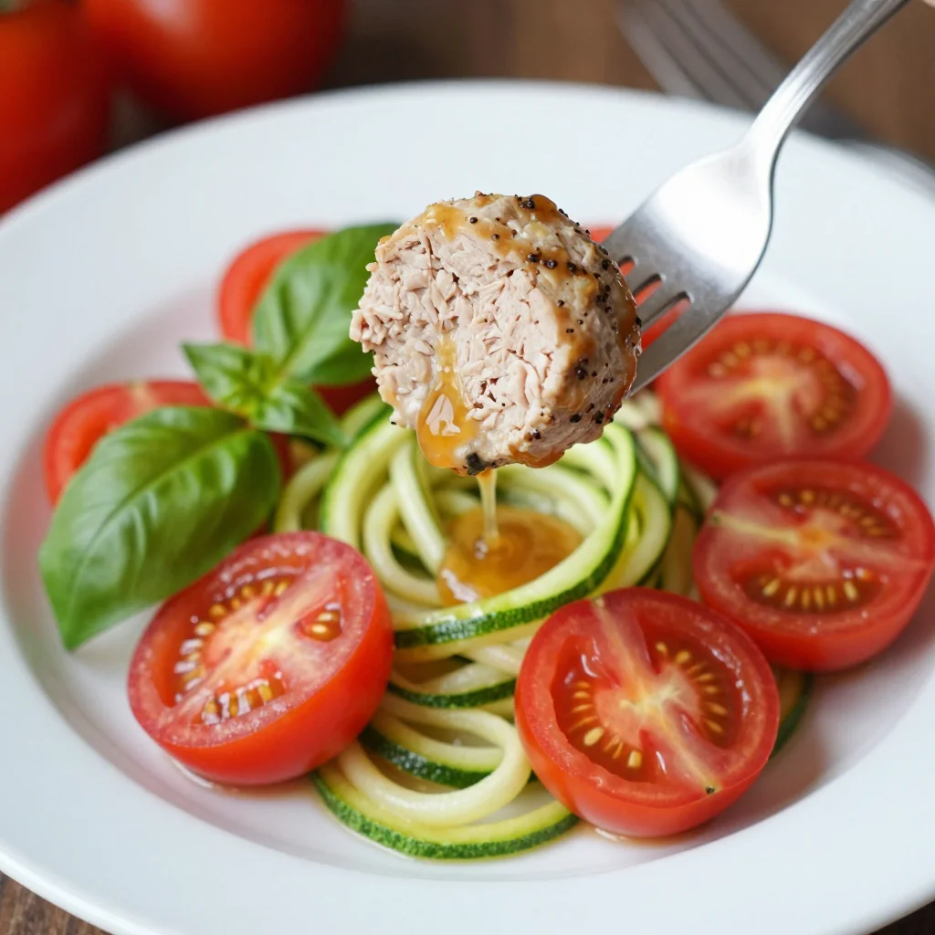 High Protein Turkey Meatballs with Zucchini Noodles