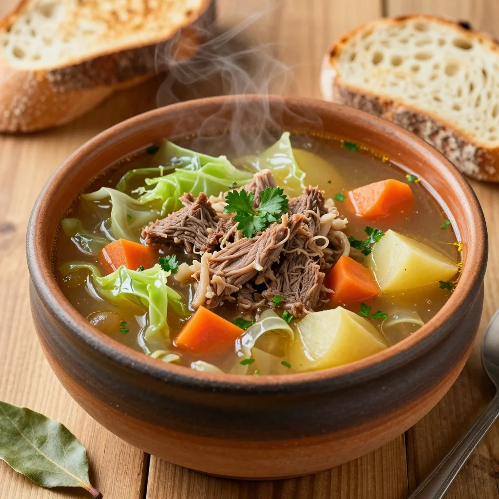 Budget Friendly Beef and Cabbage Soup for January Reset