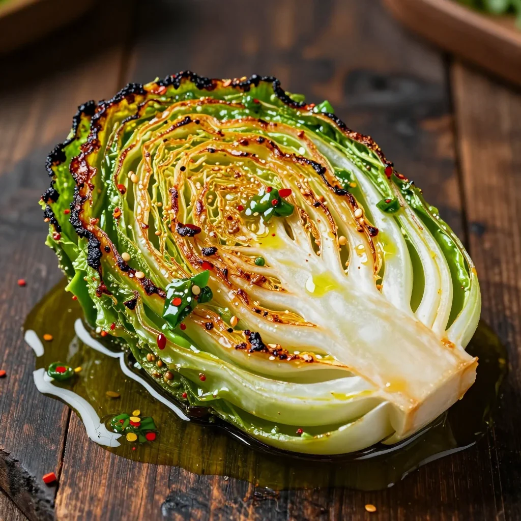 Spicy Roasted Cabbage Steaks With Vinaigrette