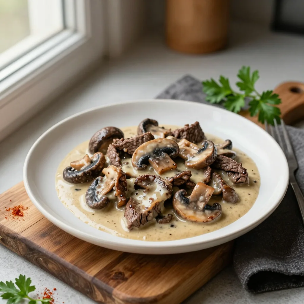 Beef Stroganoff with Mushrooms