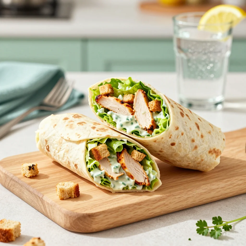 Chicken Caesar Wraps for Lunch