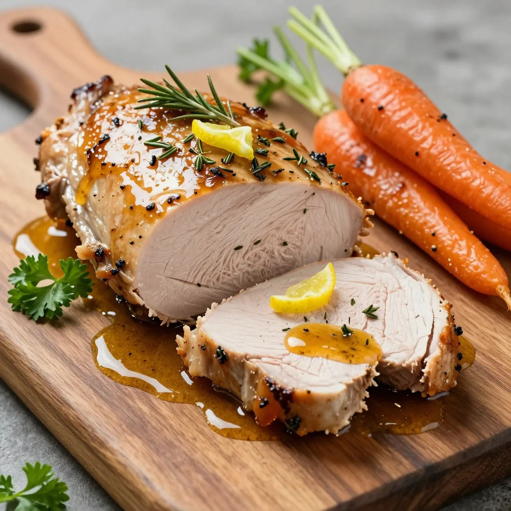 Easy Slow Cooker Turkey Breast with Herbs and Lemon