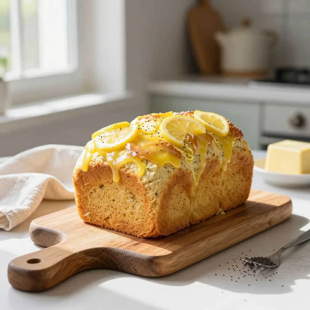 Lemon Poppy Seed Bread with Lemon Glaze