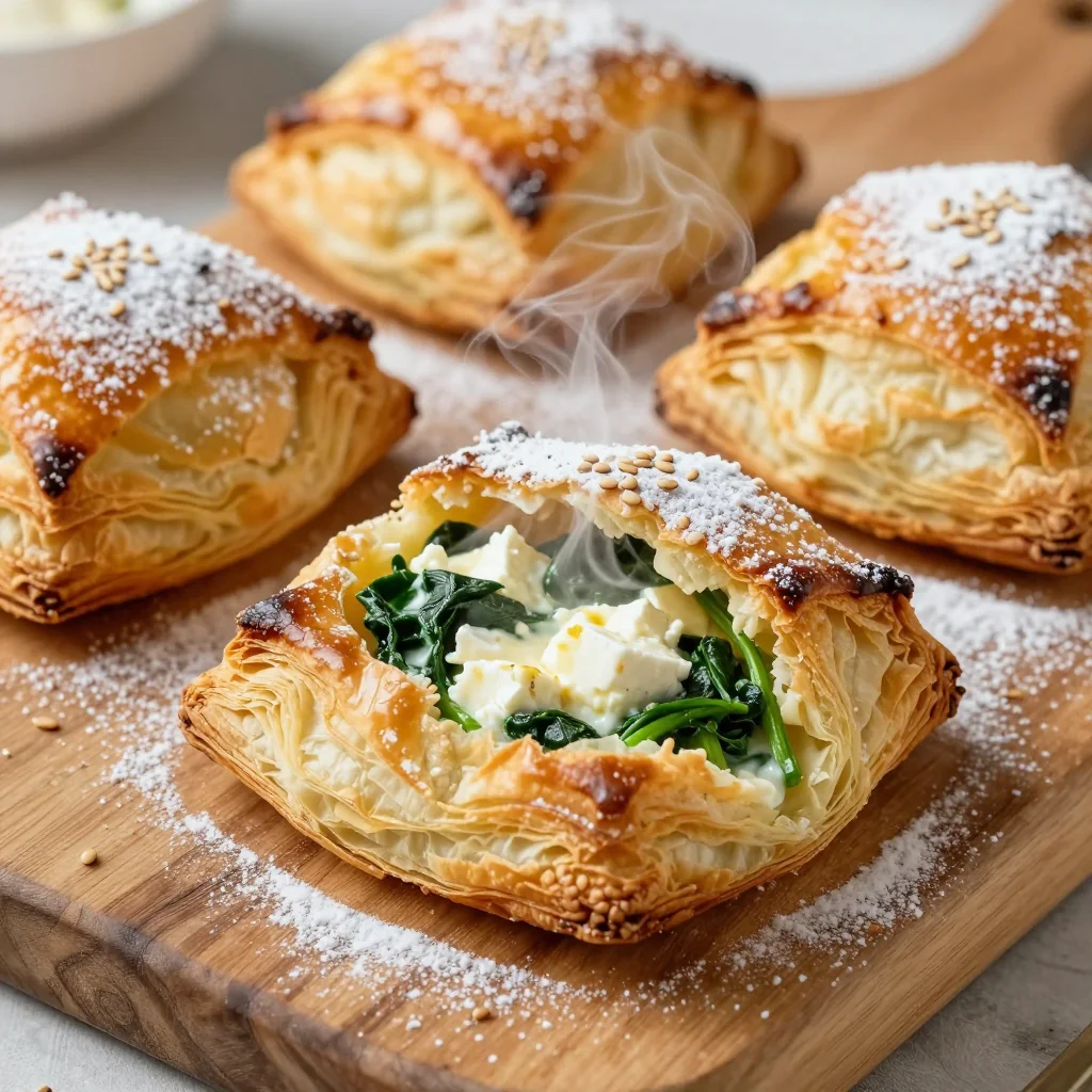 Freezer Friendly Spinach and Feta Turnovers
