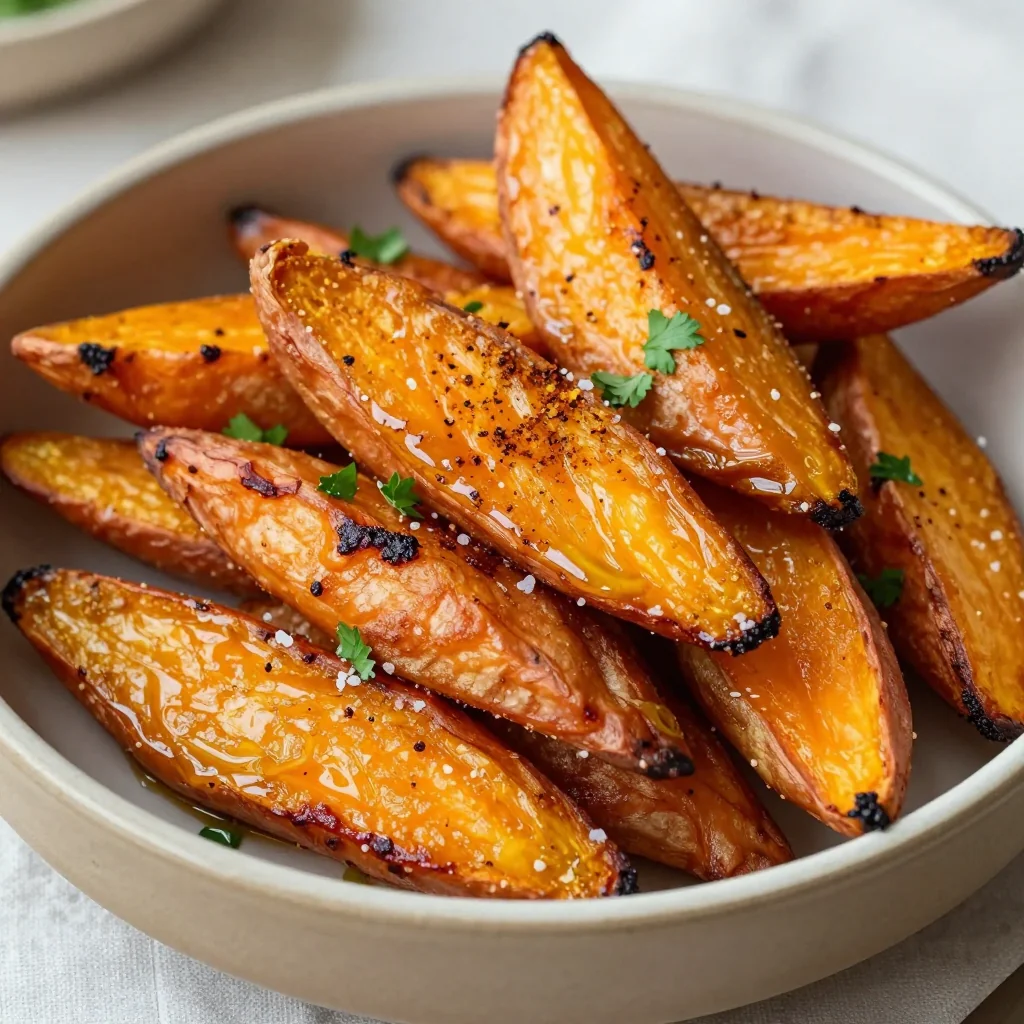 Air Fryer Sweet Potato Wedges Healthy Snack
