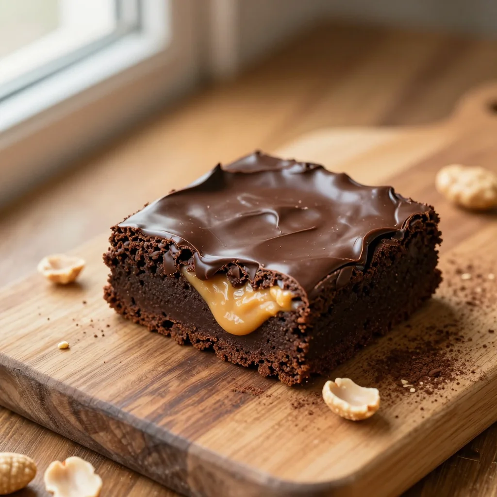 Peanut Butter Egg Brownies with Chocolate Ganache