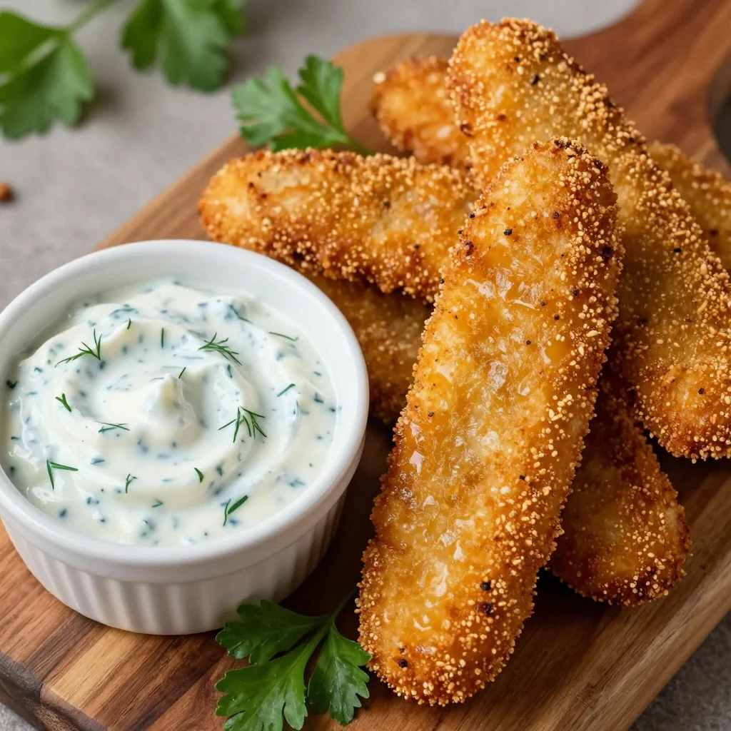 Crispy Chicken Tenders with Homemade Ranch Dip