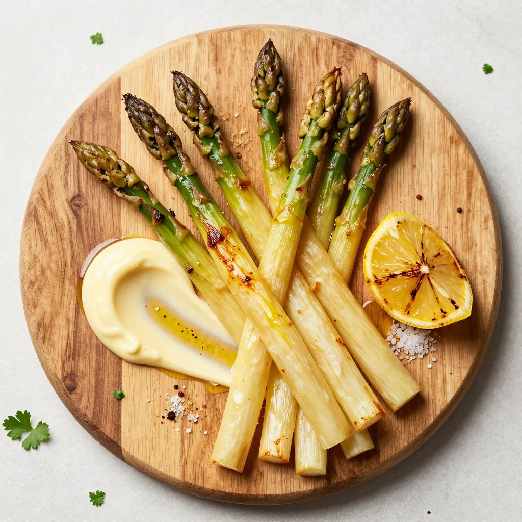 Crispy Baked Asparagus With A Lemon Aioli