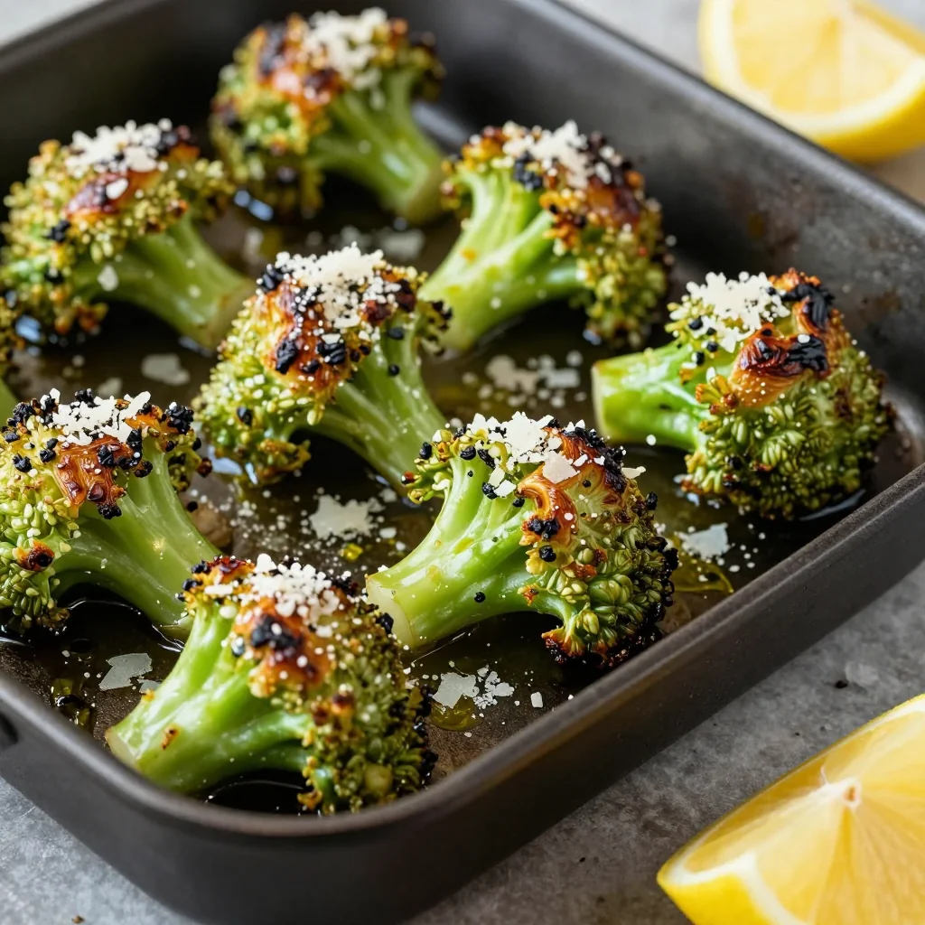 Crispy Roasted Broccoli with Parmesan and Lemon