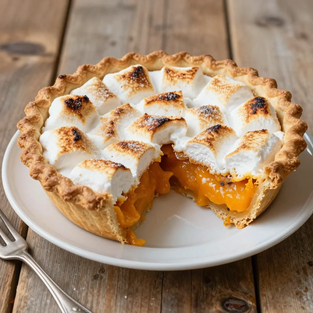 Martin Luther King Jr Day Sweet Potato Pie with a Marshmallow Topping