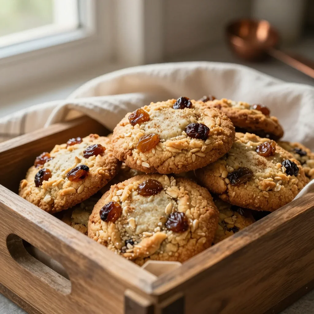 Oatmeal Raisin Cookies with Cinnamon and Nutmeg