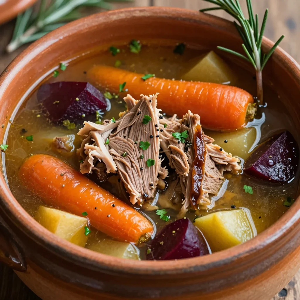 slow cooker turkey and root vegetable soup for warm winter nights