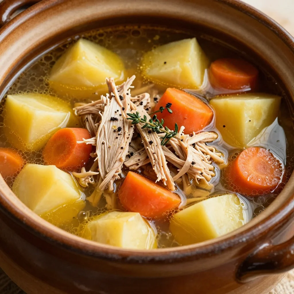 slow cooker chicken potato and carrot soup for warm january dinners