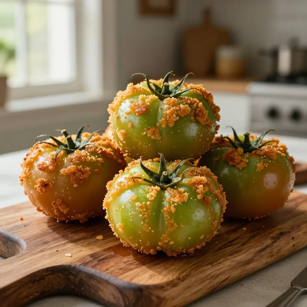 Crispy Fried Green Tomatoes with Remoulade Sauce