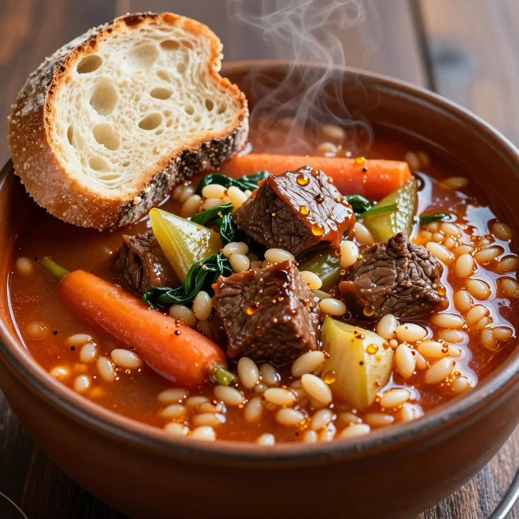 Cozy Spicy Beef and Barley Soup for Cold Days