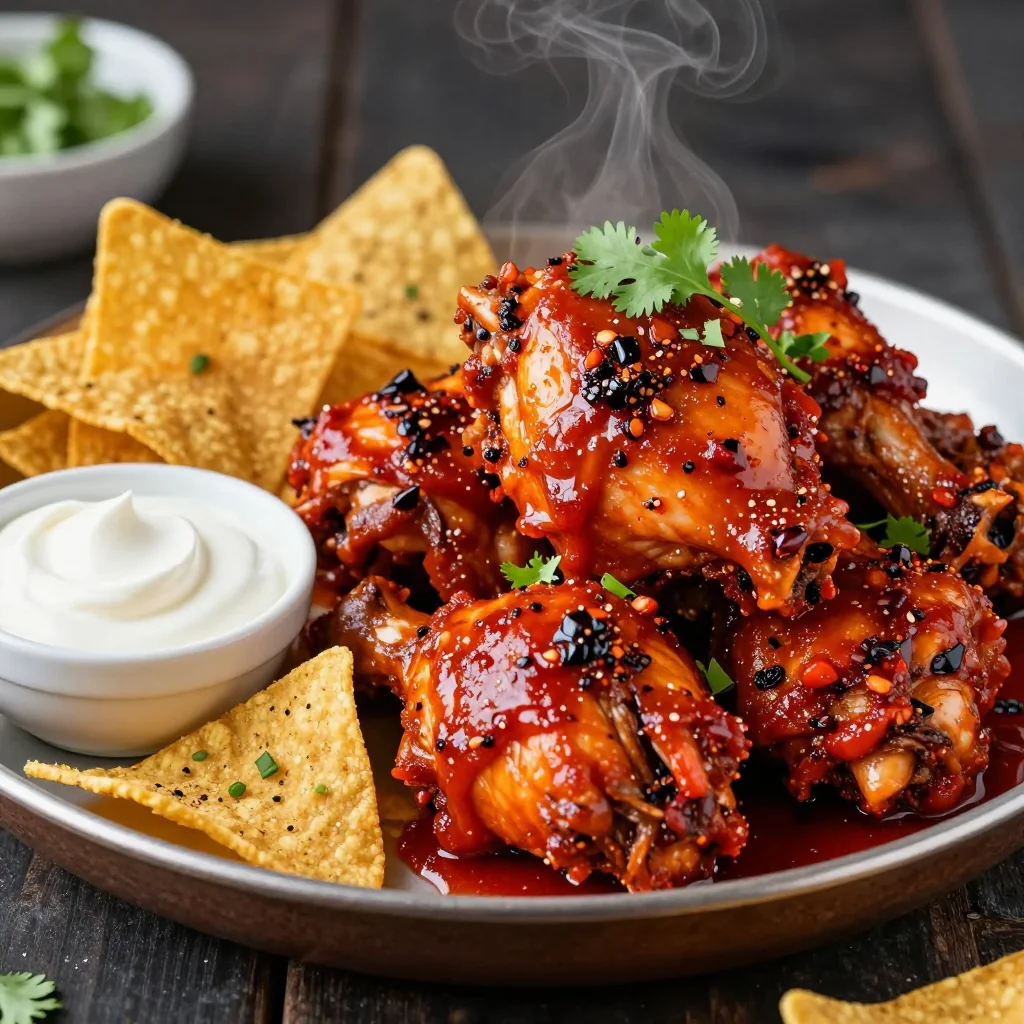 Spicy Slow Cooker Chicken for NFL Playoff Tailgate Eats