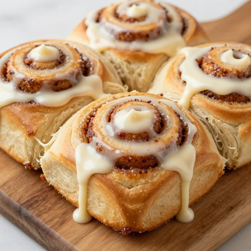 Warm Gooey Cinnamon Rolls with Cream Cheese Icing for a Cozy January Breakfast Treat