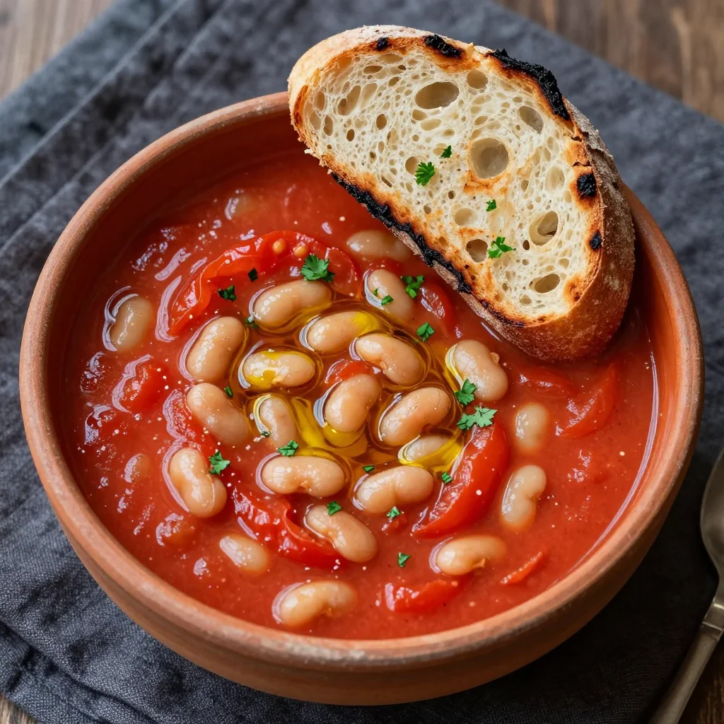 Pantry Clean-Out Creamy Tomato and White Bean Soup for Lunch