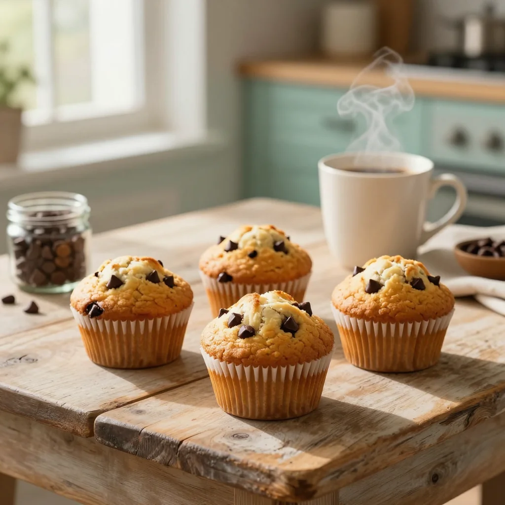 Chocolate Chip Muffins Bakery Style