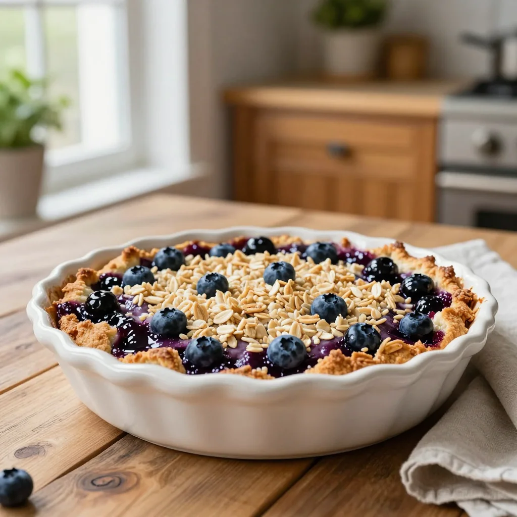 Blueberry Cobbler with Oats Topping