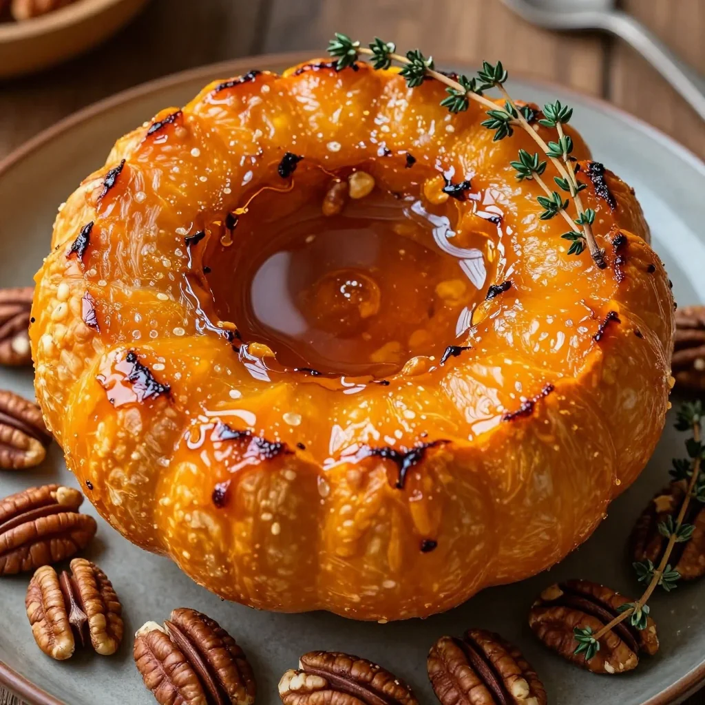 Roasted Acorn Squash With Maple Glaze And Pecans For Fall