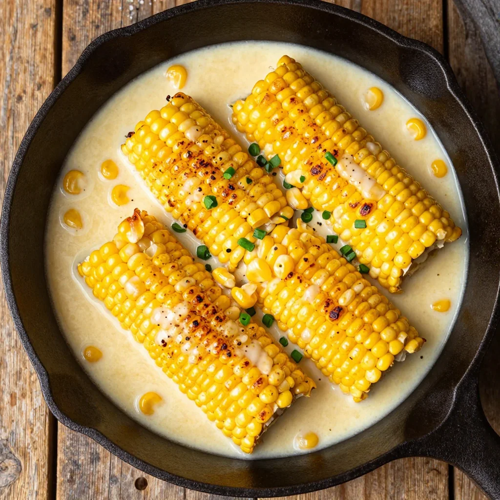 Southern Fried Corn with a Creamy Sauce for a Side Dish