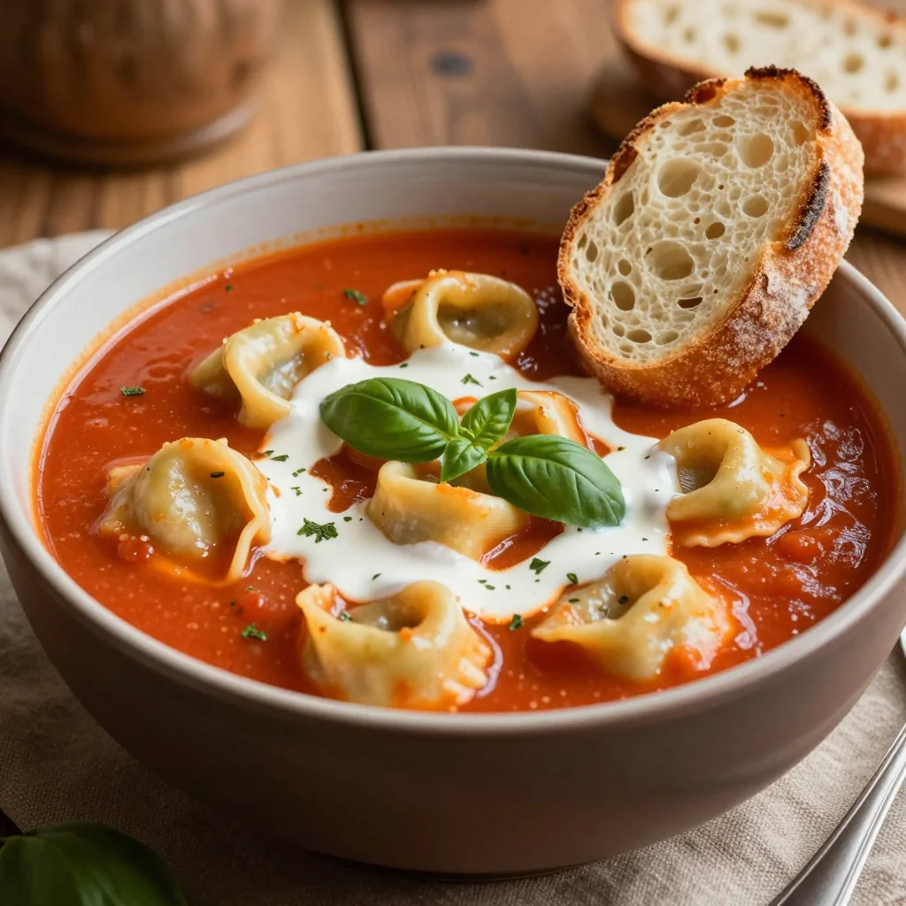 Cozy Creamy Tomato Tortellini Soup for Winter