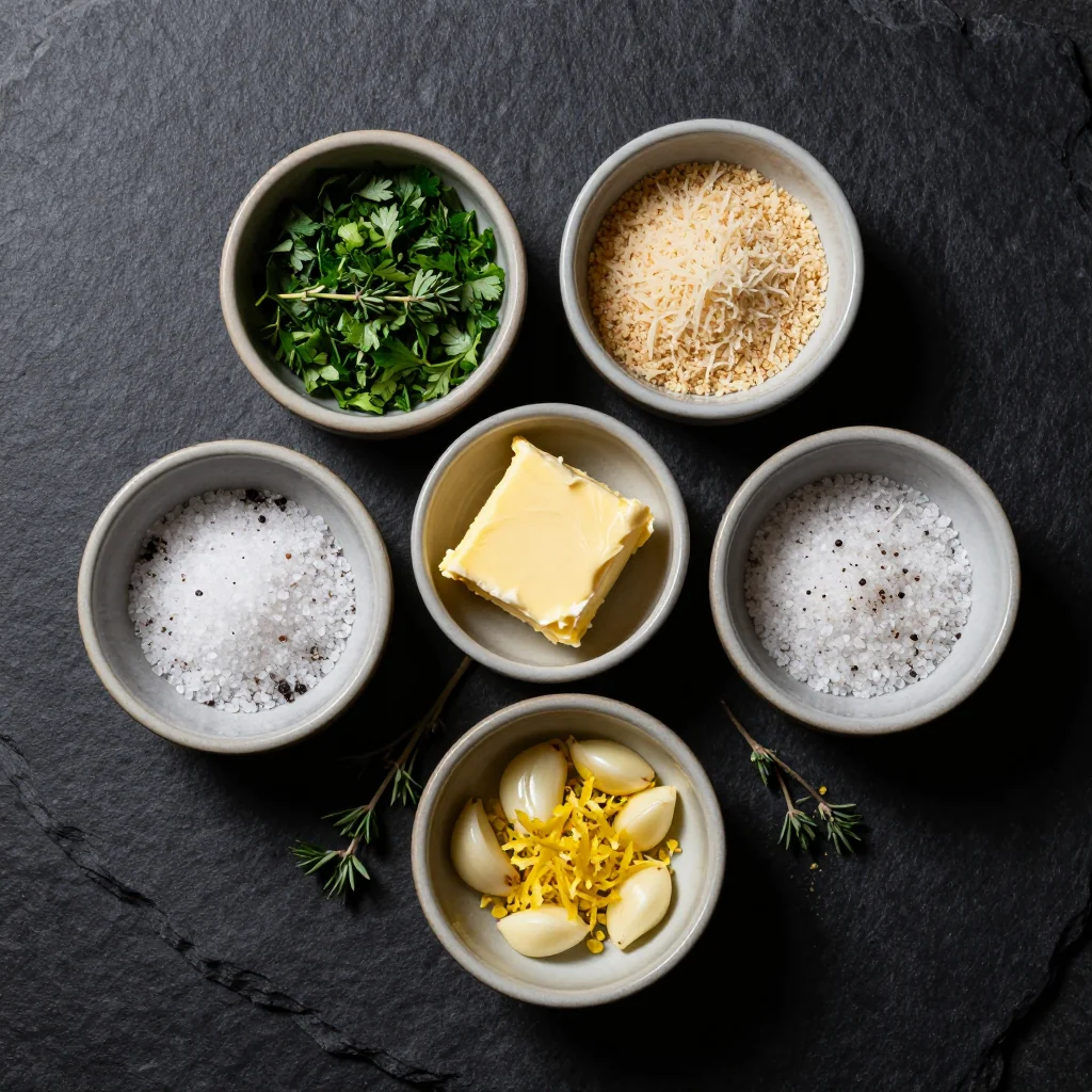 Fresh herbs and turkey breast ingredients