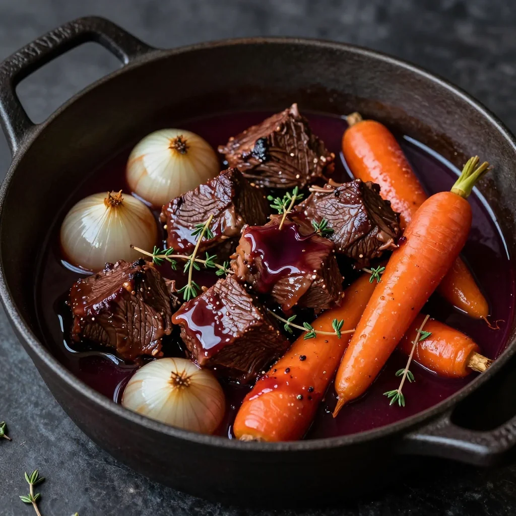 Slow Cooker Beef Bourguignon: Cozy French Classic