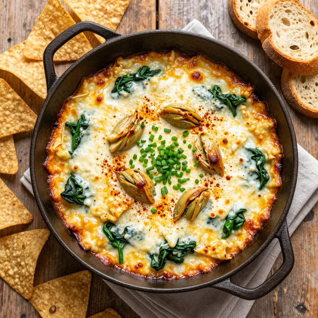 Cheesy Spinach And Artichoke Dip For Parties