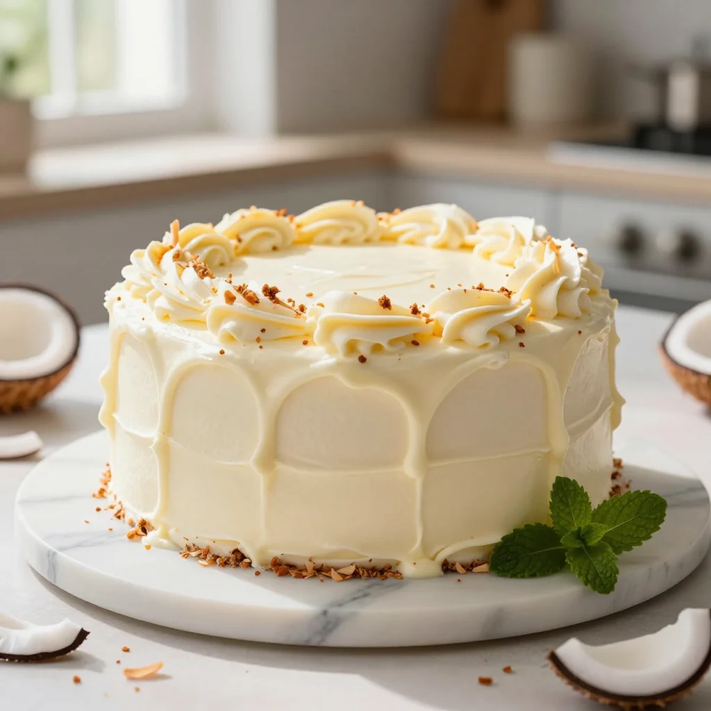 Coconut Cake with Cream Cheese Frosting