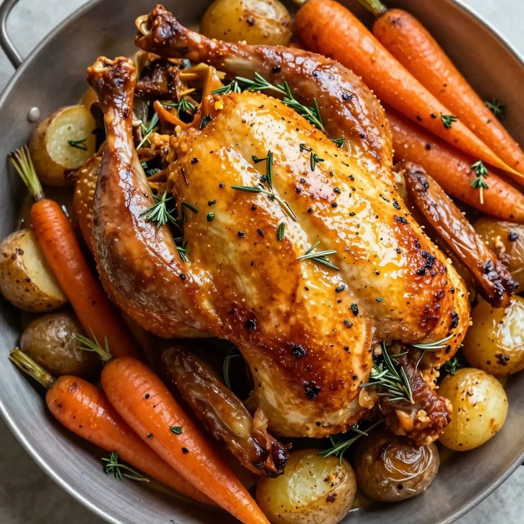 slowroasted herbstuffed chicken with root vegetables for festive suppers