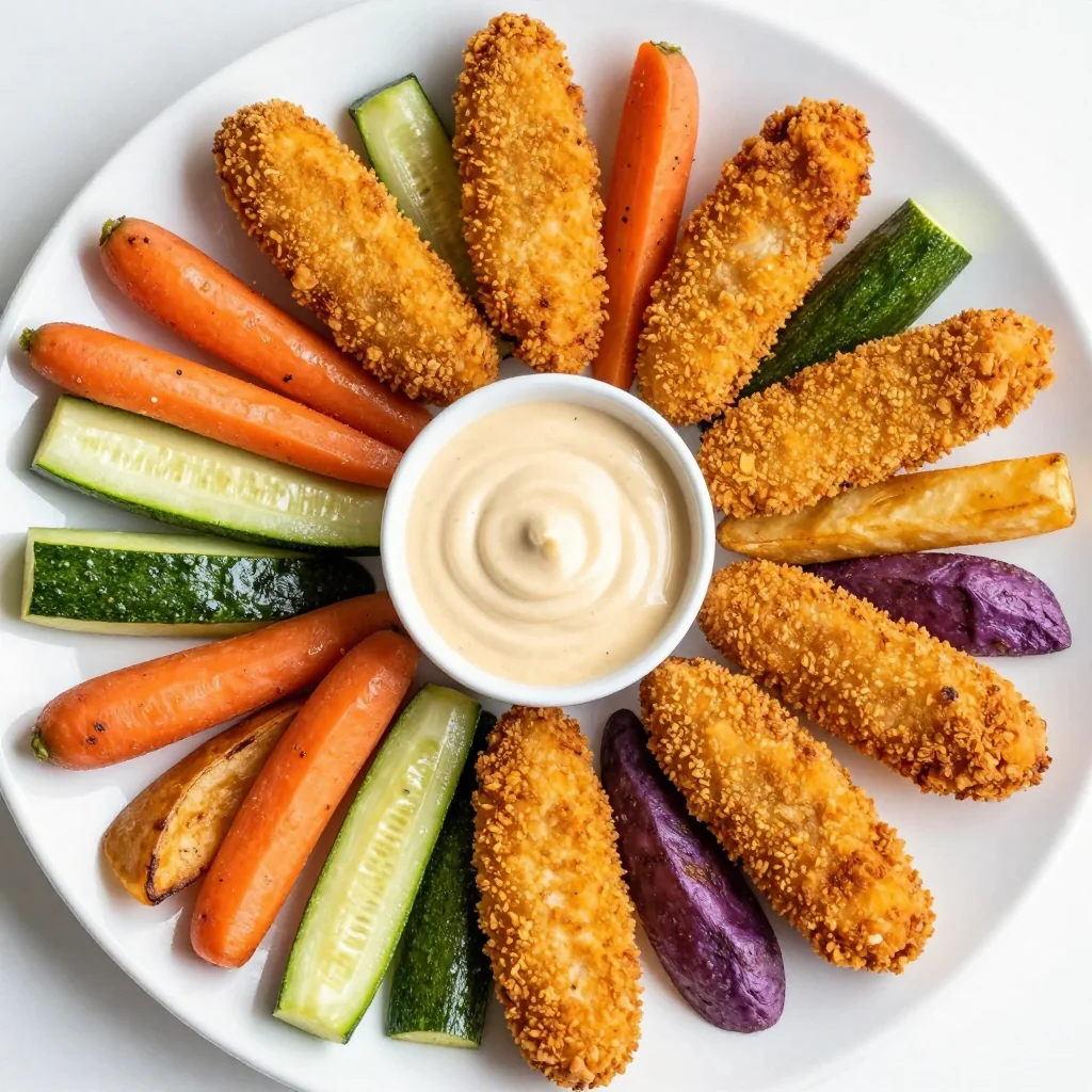 Kid-Friendly Baked Chicken and Veggie Fries