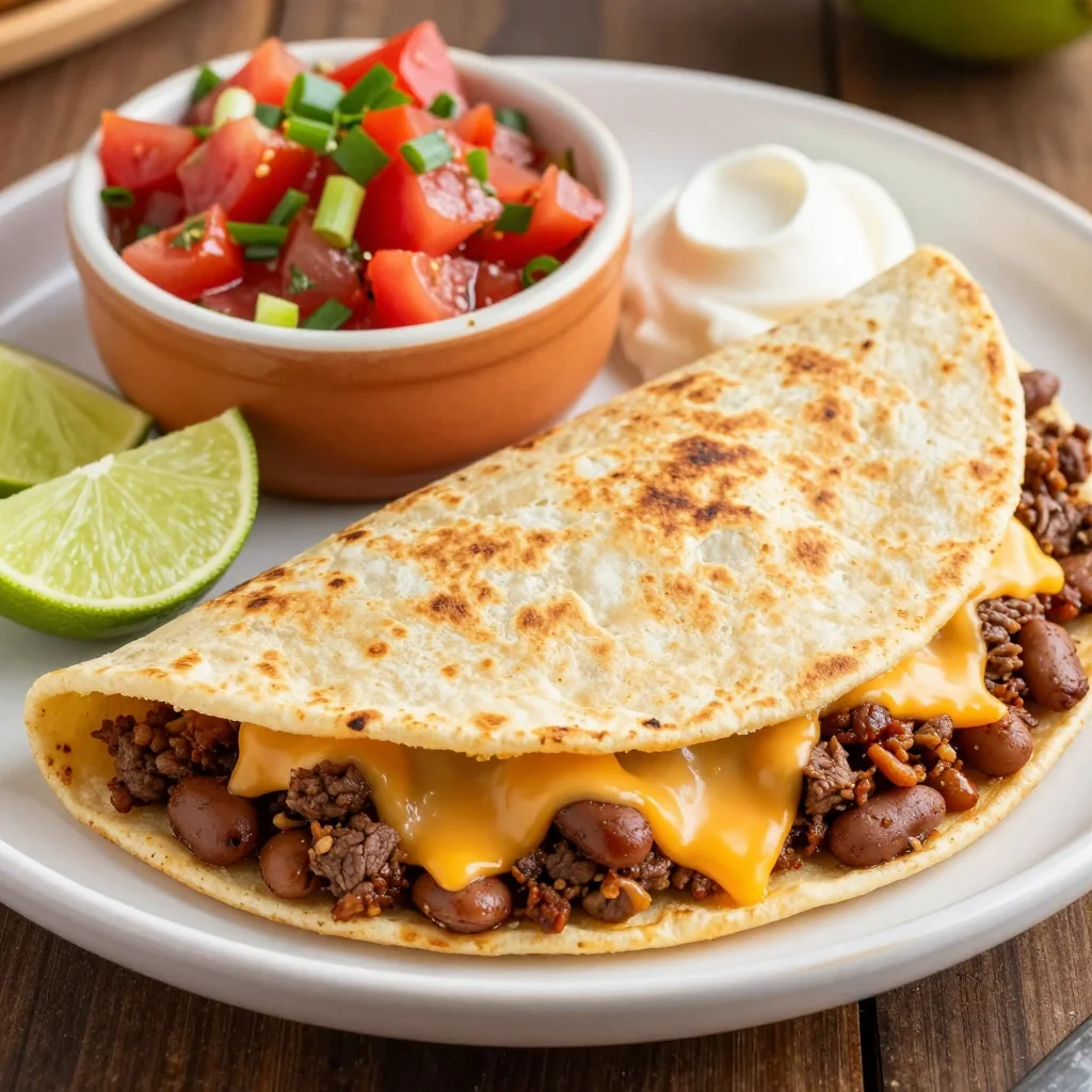 Budget Friendly Beef and Bean Burritos with Homemade Salsa for a Budget Friendly Meal