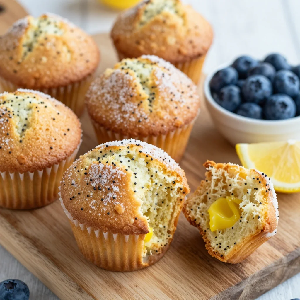 Healthy Lemon Poppy Seed Muffins for Breakfast