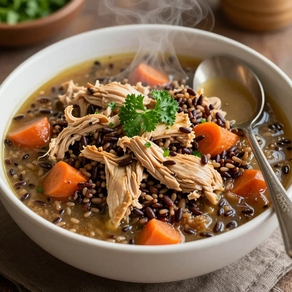 Cozy Slow Cooker Chicken and Wild Rice for Snow Days