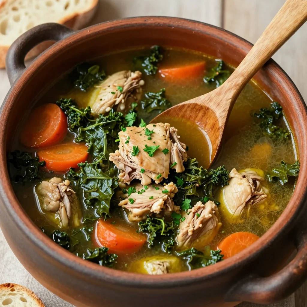 healthy onepot chicken and kale stew for cozy winter nights
