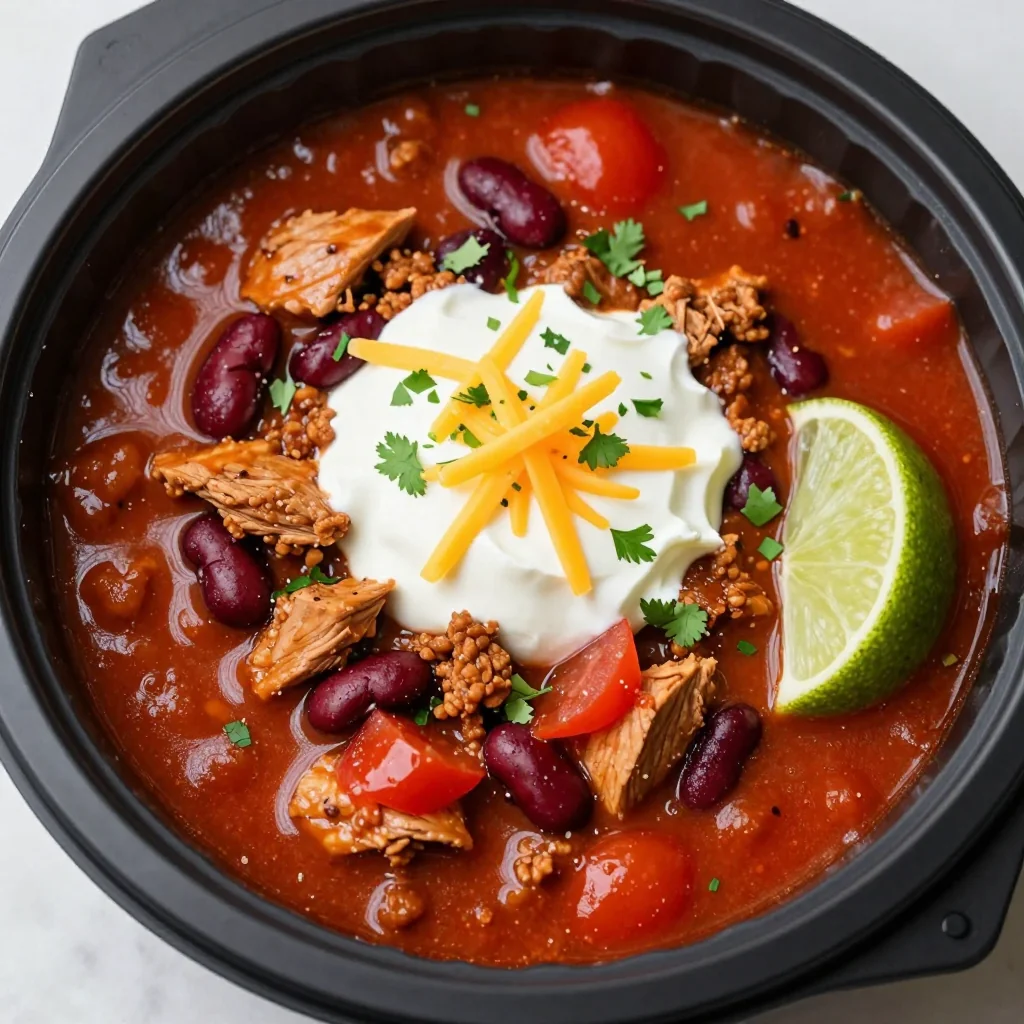 Winter Slow Cooker Turkey Chili for Meal Prep All Week