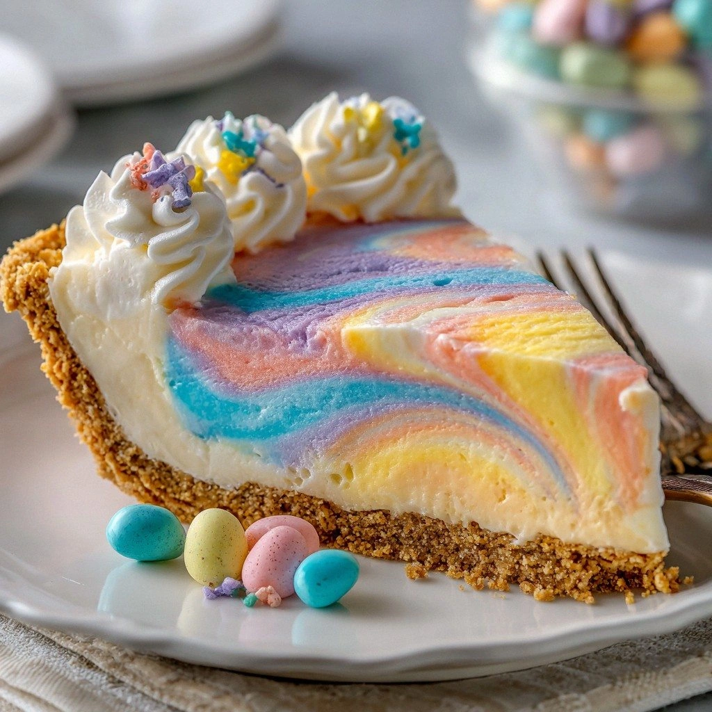 Easter Swirl Pie : No-Bake, Cr