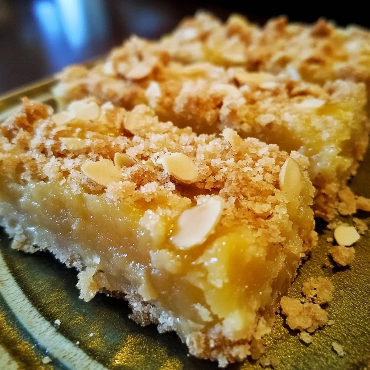 Easy Almond Lemon Crumble Squa