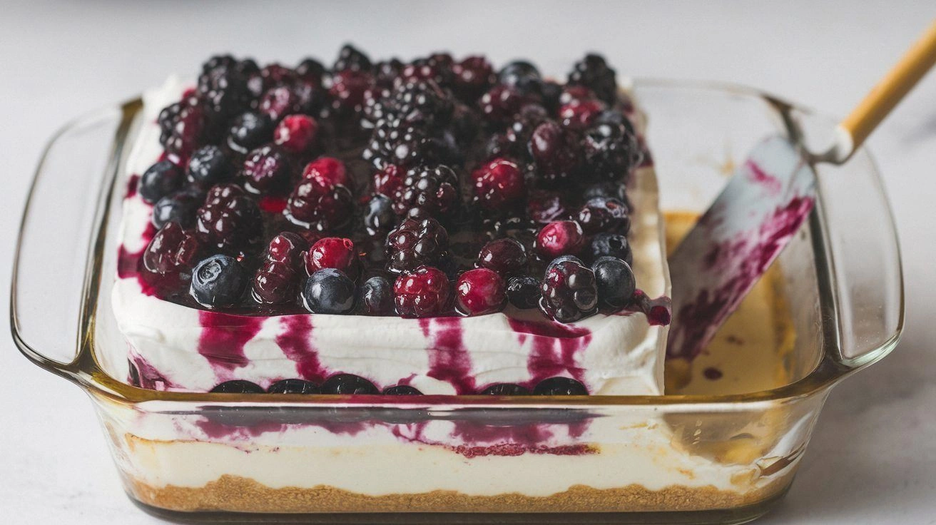 Easy Blueberry Cheesecake Dess