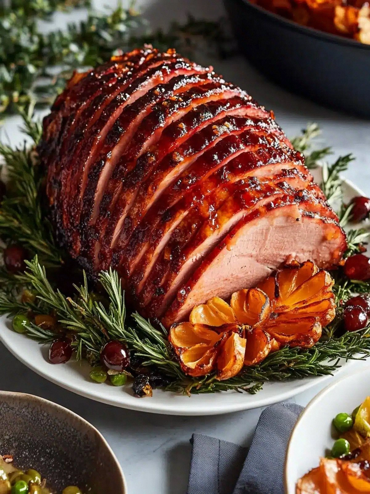 Easy Brown Sugar Ham with Pine